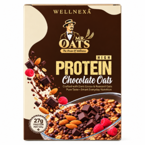 Wellnexa High Protein Chocolate Oats – 400g